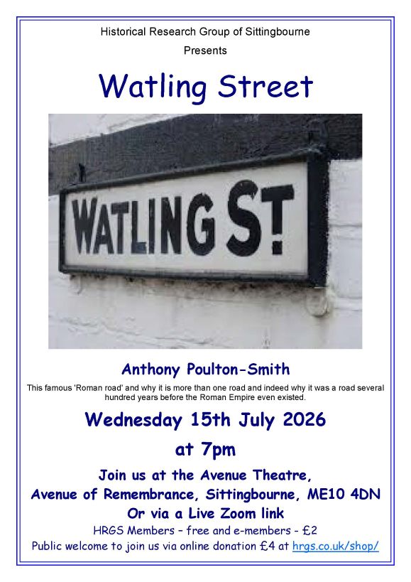 15th July 2026 Talk - Watling Street